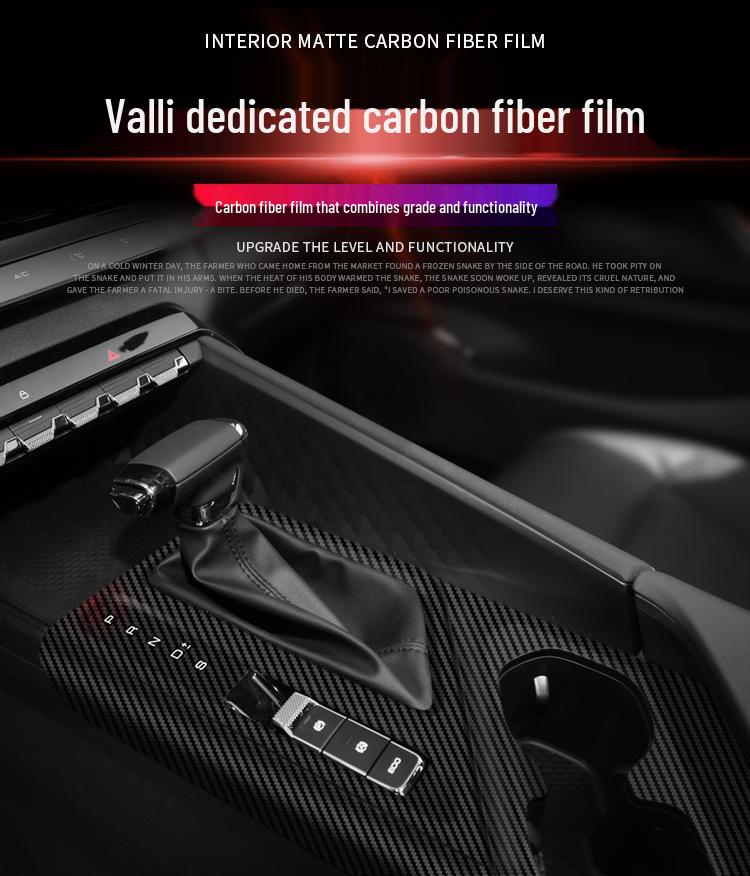 21 Baoyun Valley Interior Carbon Fiber Console & Door Anti-Kick Protective Film