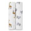 Aden Anais Swaddle Gauze Baby Genuine Product Aden Anais Swaddle Set of 2 Jungle Jam Muslin 120 X 120cm Aiden and Anai Swaddle Baby Newborn 4023 +