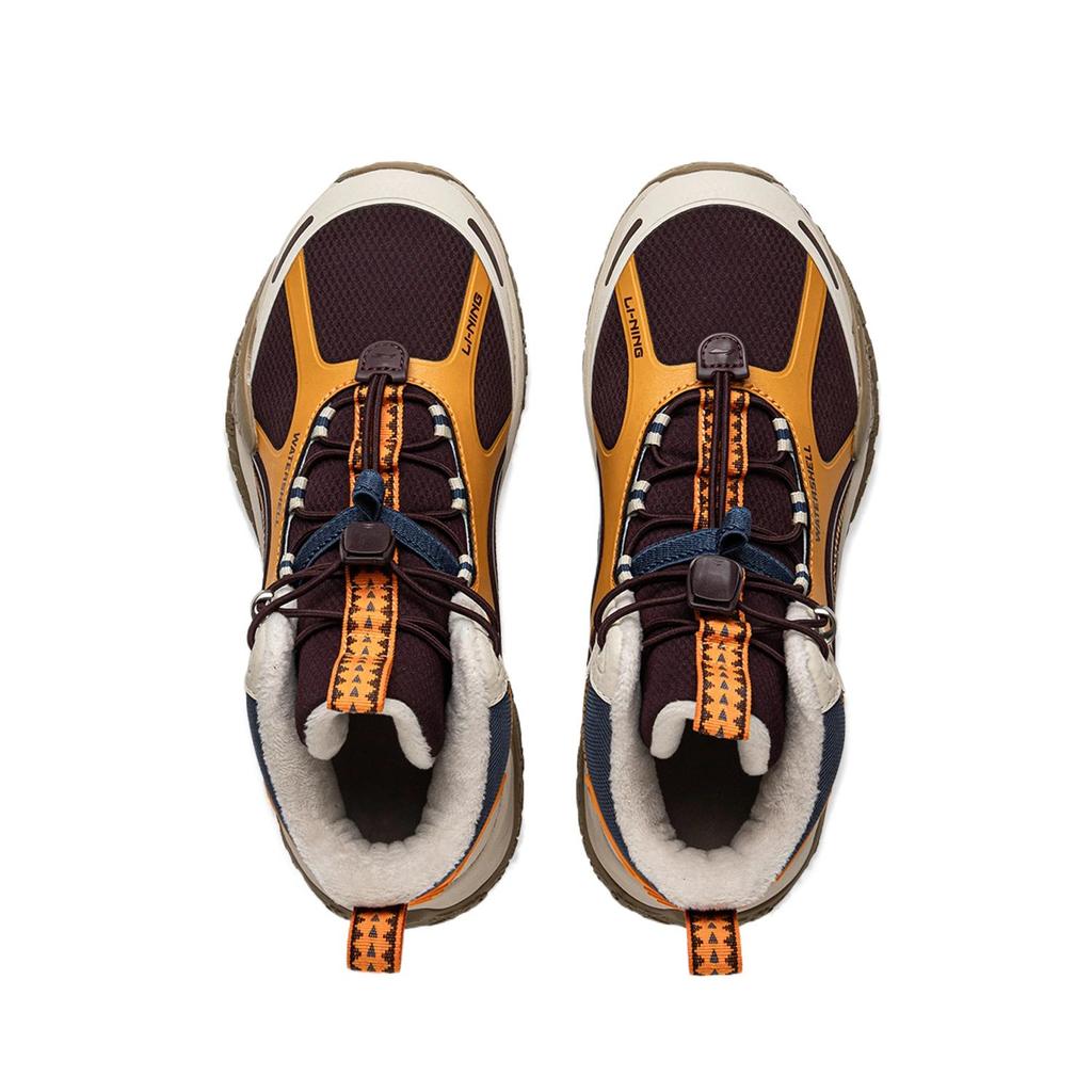 Li Ning Kids Outdoor Fabric Comfortable Fashionable Versatile Outdoor Shoes Kids Shoes Red Orange YKET010-7