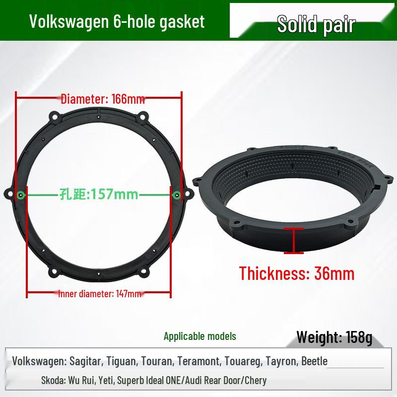 Universal Honeycomb Speaker Gasket (6.5" & 8") Lossless Car Audio Plastic Base Cover