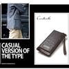 Retro Genuine Leather Wallets Men 9 Card Slot Photo Holder Phone Pocket Portable Money Bag Male Travel Daily Gift Purses CONTACT'S
