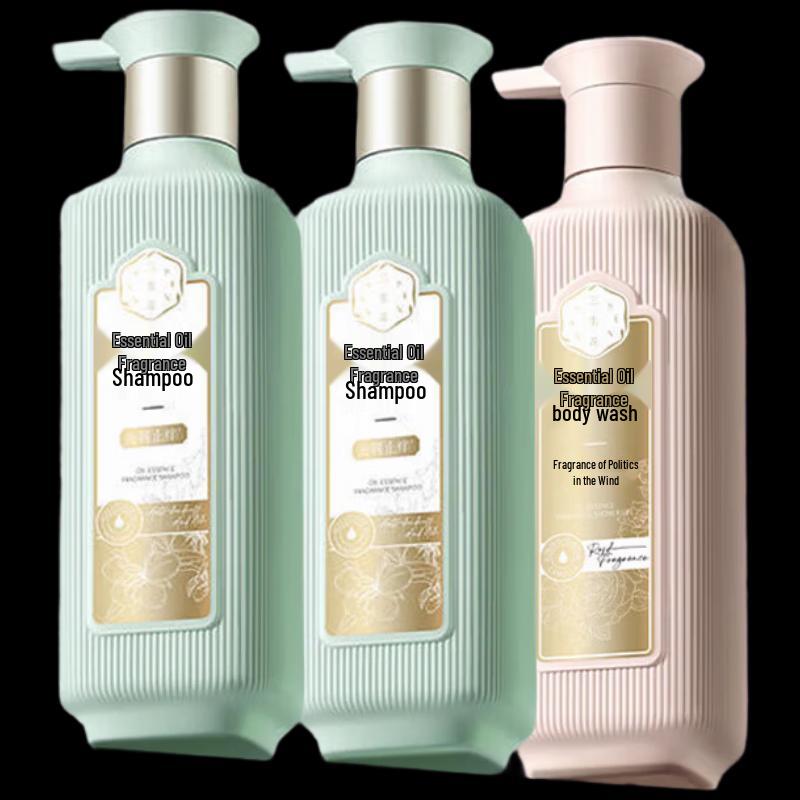 

San Sheng Hua Essential Oil Anti-Dandruff Shampoo & Rose Shower Gel Set