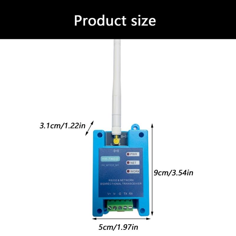 Industrieller serieller Port RS232 zu 2,4 GHz WiFi Transceiver Serielles Daten-Langstrecken-Übertragungs-Netzwerkmodul