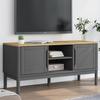 VidaXL TV Stand FLORO Grey 114x43x55 Cm Solid Pine Wood, TV Bench, Hi-fi Cabinet, Entertainment Center, TV Buffet, 374016