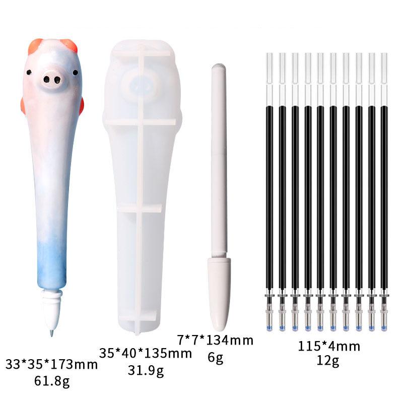 Silikonform Stift Briefpapier Epoxidform Tier Füllfederhalter Harzform Briefpapier