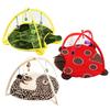 52x35cm cat play mat cat tent activity center with hanging cat toy ball mouse outdoor pet bed cat play tent easy to carry