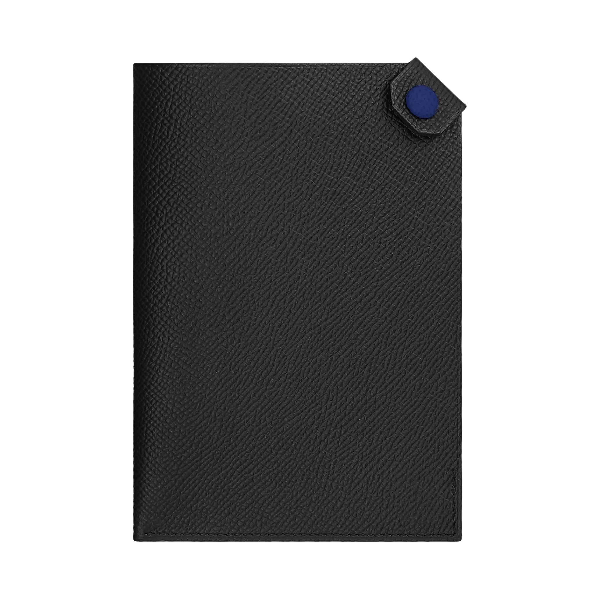 

Hermes Tarmac 10 Silver Buckle Epsom Leather Passport Holder Women accessories Black Sapphire H078483CKBC Box Included