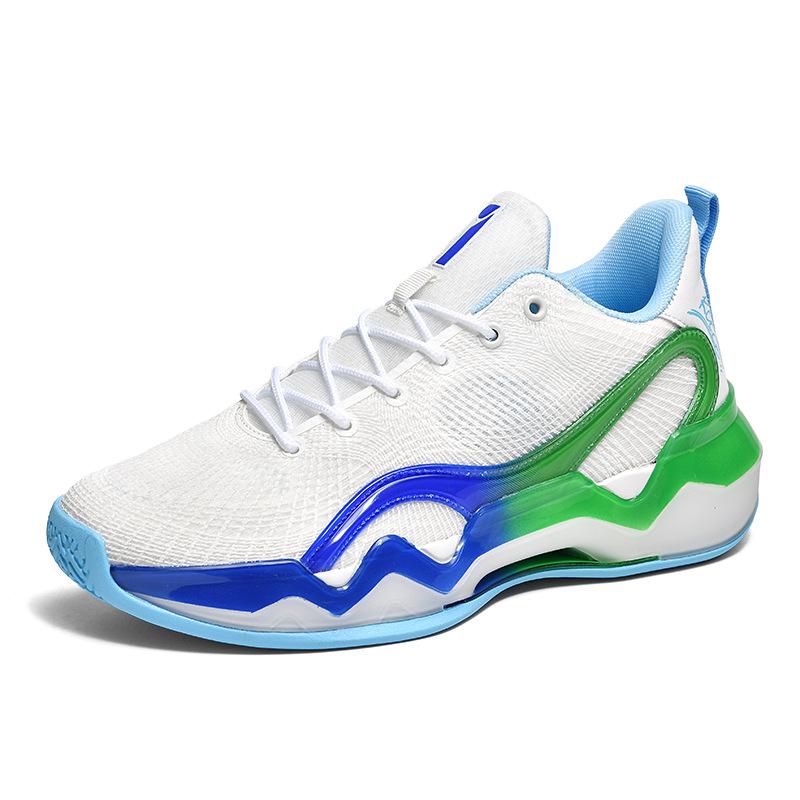 2025 New Mesh Basketball Shoes Men's Boots Actual Cement Rubber Outsole + EVA + TPU Student Sports Shoes