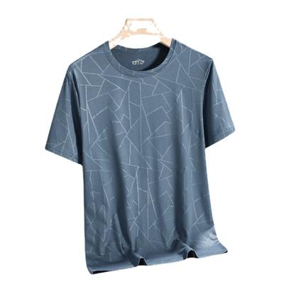 Ice Silk Short Sleeve POLO Shirt Men's Summer Loose Dry Crew Neck Comfortable Top Traceless T-shirt