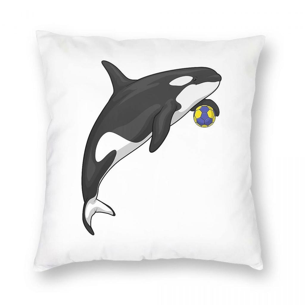 Orca Handball Player Pillowcase Polyester Linen Velvet Pattern Zip Decorative Pillow Case Home Cushion Cover