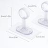 2/4Pcs Heavy-Adhesive Ceiling Curtain Rod Brackets - No Drilling Installation, Adjustable Height, 1.2Inch Diameter Rod Holders