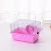 Portable Hamster Carrier Cage Small Animal Travel Habitat for Gerbils Mice Single Level Villa Style with Water Bottle