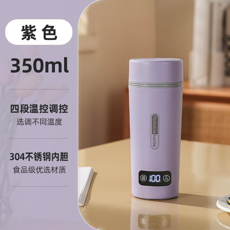 Small Portable Electric Cup Automatic Heating Water Cup 110V Stainless Steel Boiler Thermos Cup