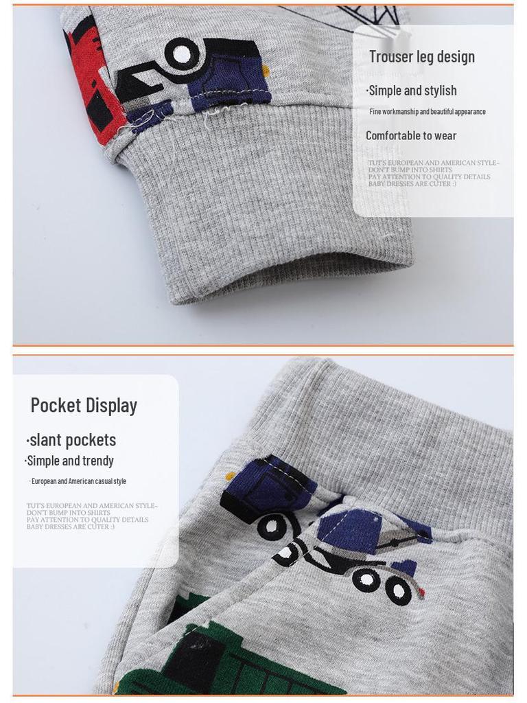 Sudadera y Pantalones para Niños Estilo Europeo y Americano Otoño 2024 - Tallas Pequeña y Mediana