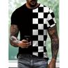 Men's Fashion 3D Printed Men's T-Shirt Round Neck Short Sleeve Trendy Street Wear