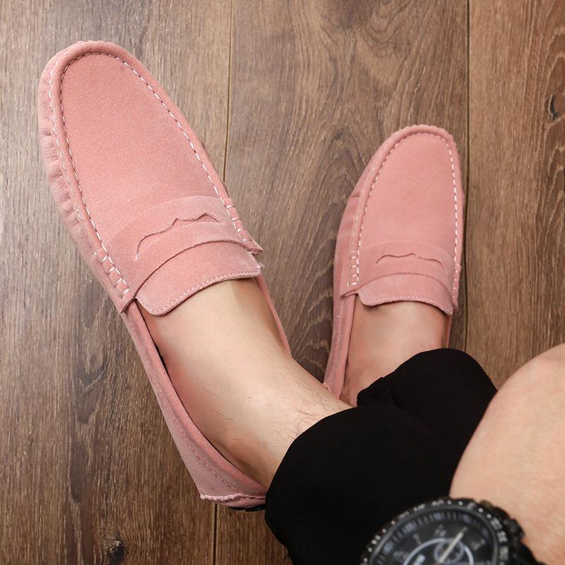 Men's Plus Size Suede Loafers: Lightweight, Slip-on, Formal Business Leather Shoes