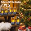 Solar LED Tea Lights-Flameless Flickering Candles,IP65 Waterproof for Outdoor/Indoor Decor,Garden, Camping Parties (Warm White)