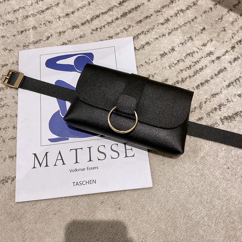 

Жіноча поясна сумка Проста перфорована поясна сумка Однотонні сумки для телефону Жіноча вінтажна повсякденна поясна сумка з принтом 19*11.5*2cm