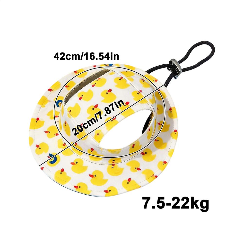 Dog Sun Hat  Adjustable Dog Hat Cute Print Caps Pet Sun UV Protection Hat for Walking Outdoor Activities Hats for Dogs  Cats