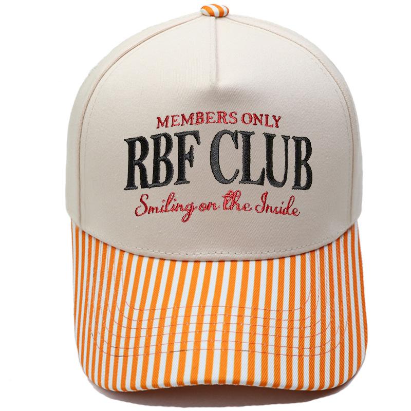 RBF CLUB Truck Driver Hat Embroidery Retro Color Matching Baseball Cap European and American Men's and Women's Casual Hat Tide