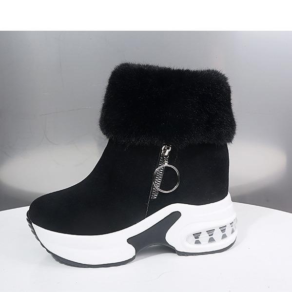 Large size snow boots winter new sports and leisure student cotton boots muffin slope heel thick-soled velvet short boots