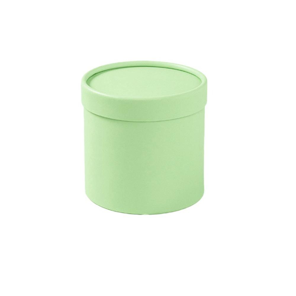 New Round Flower Gift Box Cardboard Silver Gift Packaging Paper Box Solid Color Flower Arrangement Bucket Rose