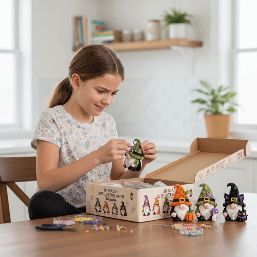 Gjør-det-selv Perlegnom Håndverkssett Plast Håndlaget Håndverkssett Gaver Gnome-pynt Hjemmeinnredning
