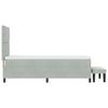 Box Spring Bed with Headboard Light Grey 200 x 80 cm Velvet