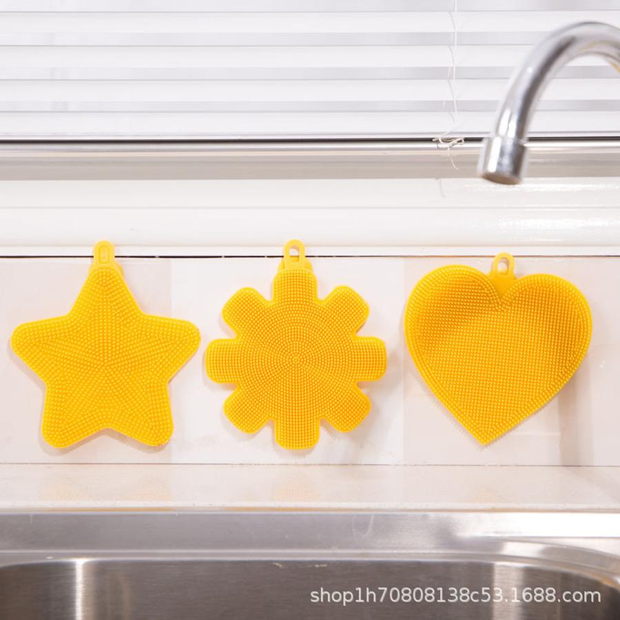 3 Stück Silikon Spülbürste Reinigungsbürste Haushaltsreinigungstuch Antihaft Öl Topf Spezielles Ultrafeines Tuch Leicht zu Reinigen Beschädigt Beschichtung nicht