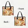 Vintage Mushroom Print Casual Tote Bag for Outdoor Shopping Daily Use