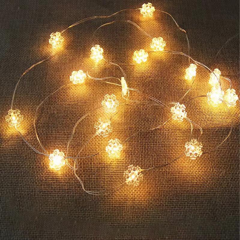 Christmas Santa & Snowflake LED String Lights