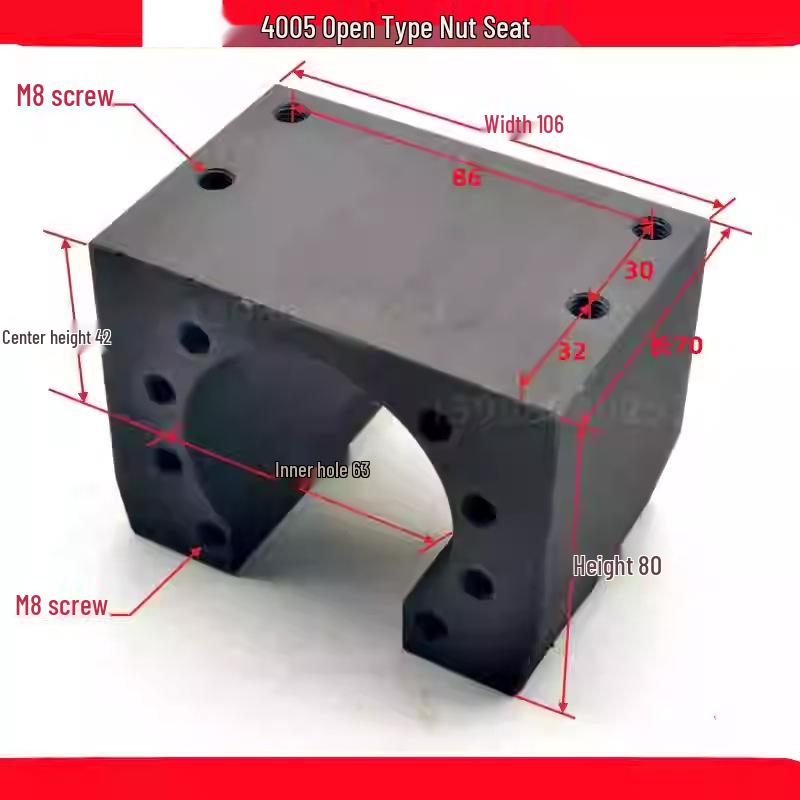 MLM Precision Iron Nut Seat Slide Module 2505/3205/4010/5010 for CNC Machines