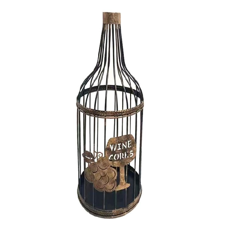 Многофункциональная железная корзина для хранения пробок, дышащее отделение, хранение на кухонной столешнице, с ручкой 1