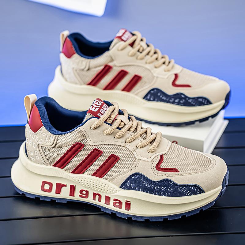 Yeni Moda Erkek Dört Mevsim Rahat Ayakkabılar Öğrenciler Erkek Çocuklar Trend Yumuşak Taban Nefes Alabilir Günlük Koşu Spor Ayakkabıları