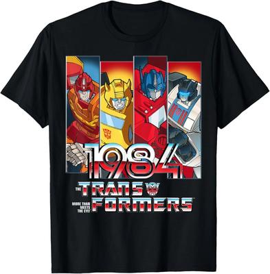 Transformers 1984 Vintage Autobots Pannelli T-shirt 100% Cotone Magliette da Uomo Top