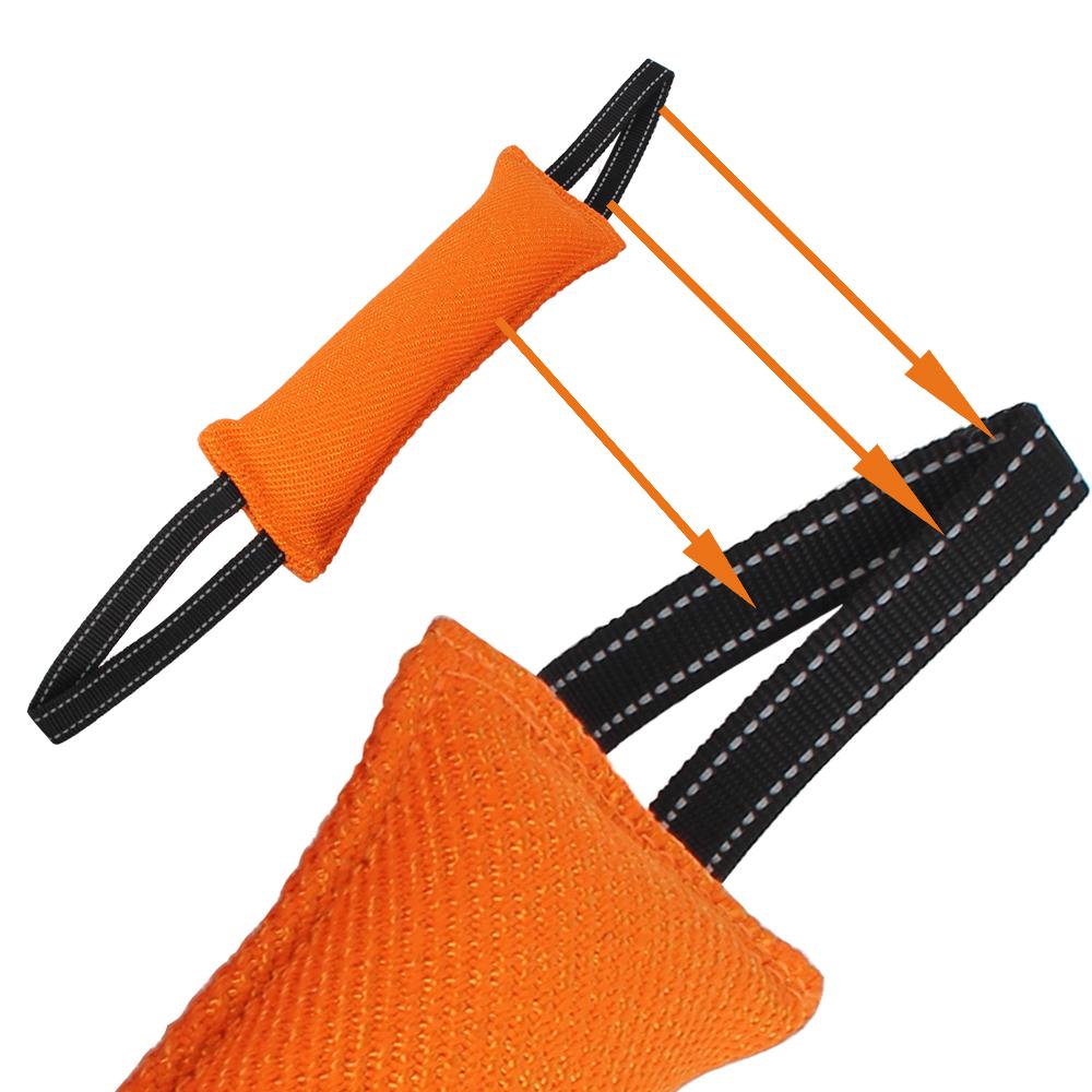 Durable Dog Bite Stick with 2Rope Handles Teeth Clean Grinding Molar Dog Training Supplies Linen Rope Chew Toy Dog Bite Tug Toy