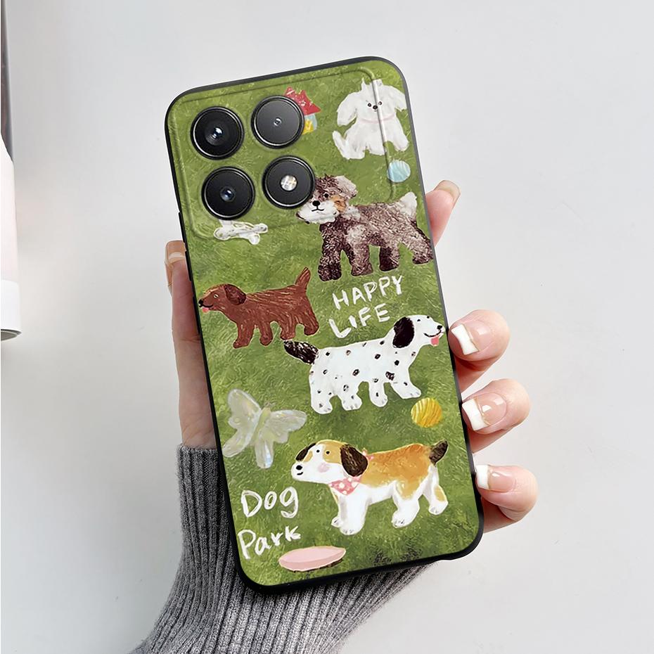 For Xiaomi POCO F6 Pro Case Cute Bear Cartoon Frog Silicone Soft Rubber Camera Protector Case POCO F6 Pro Case POCO F6 Pro Cover