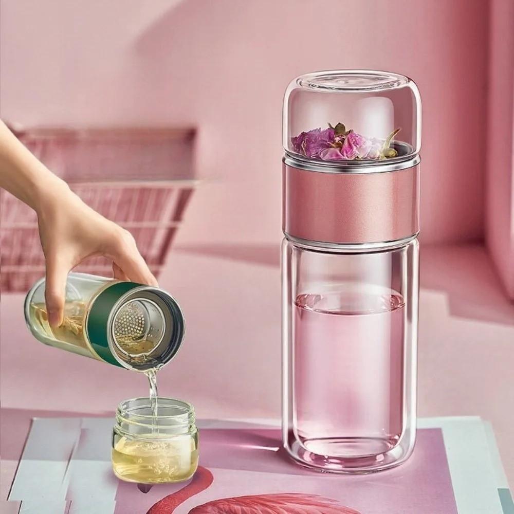 High Borosilicate Glass Tea Cup Tea Infuser Infuser Tumbler High Quality Water Cup  Office Use