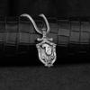 Sword and Armor Men's Pendants Lion and Eagle Symbols On Necklace for Men 925 Sterling Silver Fine Jewelry Trending Man Fashion Gift for Lover