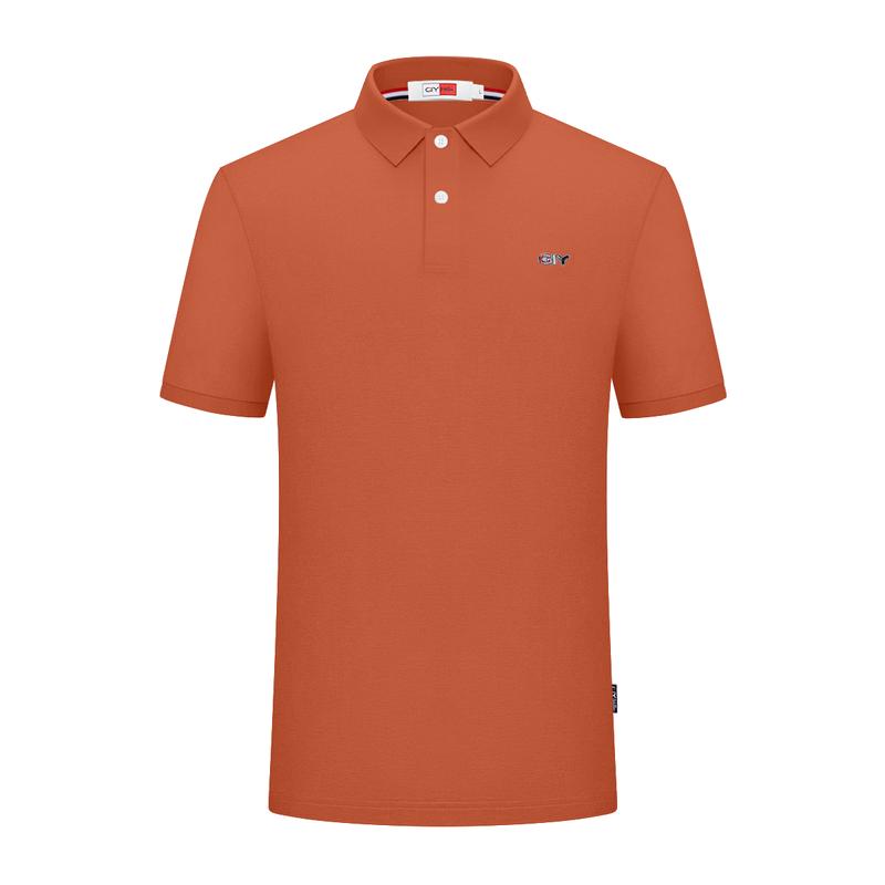 Goldlion Men's Short Sleeve Mulberry Silk Blend Polo Shirt