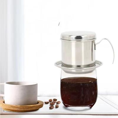 Steel Filter Stainless Steel Coffee Drip Brewer With Handle Reusable Design Vietnamese Coffee Pot Brewing Tool Easy To Serve