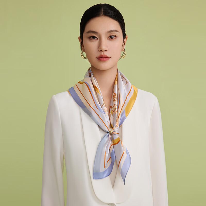 Jinsanta Floral Mulberry Silk Scarf Gift Box