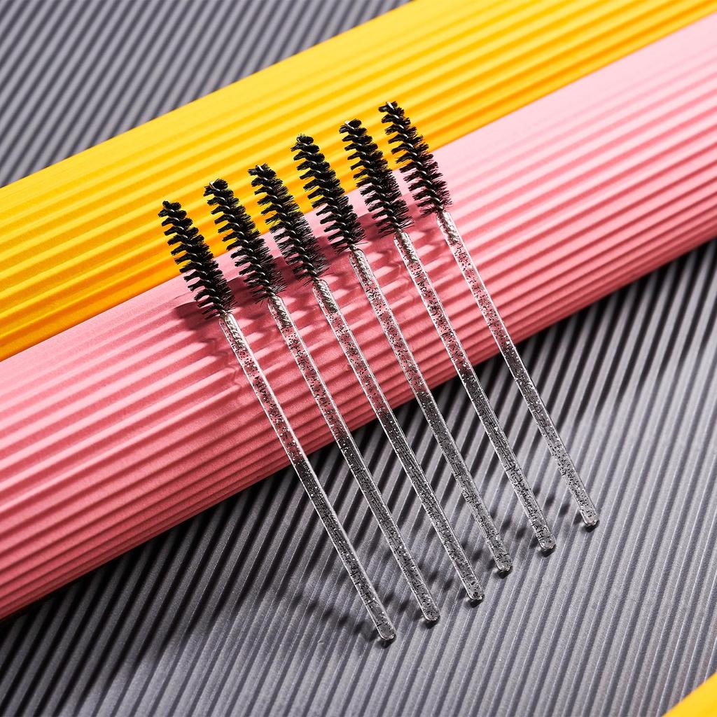 100PCS Disposable Makeup Brush Tool, Include 50 Lash Spoolies Mascara Brushes, 50 Crystal Lip Brushes, Disposable Applicators for Women Girls Beauty