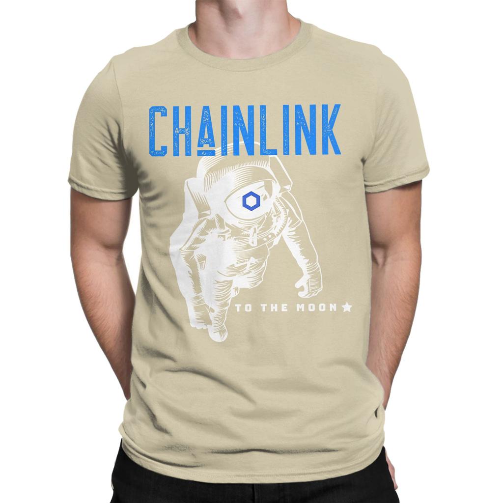 Chainlink Link Cryptocurrency Moon Unisex Funny 100 Cotton Tshirt Chainlink Tops Tees For Unisex