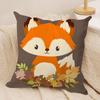 Fox Cute Woodland Cushion Cover Soft Plush Throw Pillow Cover  DoubleSided Printed Cushion Case  Cozy Sofa  Home Decor