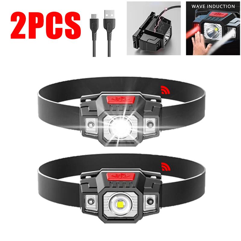 

Светодиодный сенсорный налобный фонарь USB перезаряжаемый индукционный COB налобный фонарь со встроенным аккумулятором водонепроницаемый налобный фонарь для рыбалки и кемпинга