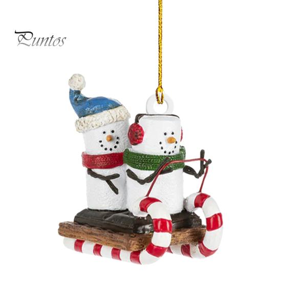 Vánoční závěsná dekorace sněhulák 3D akrylové opakovaně použitelné auto zpětné zrcátko kreslený přívěsek vánoční stromeček ozdoba na párty dárky