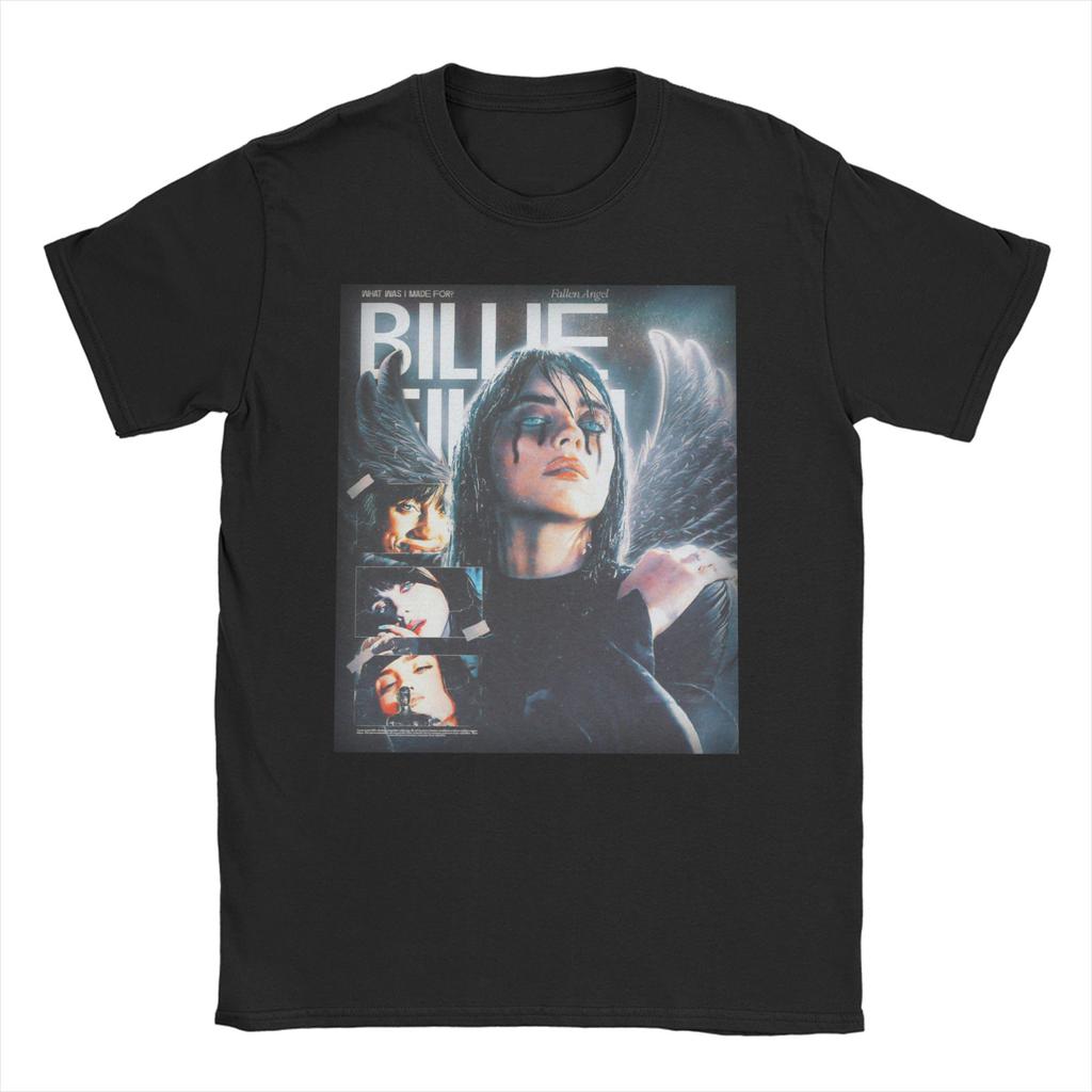 Amerikanisches Sänger T-Shirt für Männer Frauen BILLIEEILISH Baumwoll-T-Shirt Rundhals Kurzarm T-Shirts Klassische Kleidung