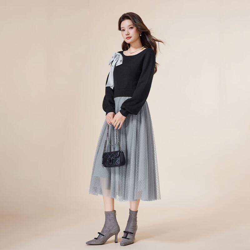 IEF French Style Elegant A-Line Midi Dress