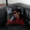 M-Michael Jackson Pop King Cushion Cover Pillow Case Anti-Dustmite Invisible Zipper Silky Plush Cushion